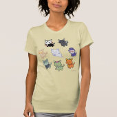Spooky Schattige Halloween Cats T-shirt (Voorkant)