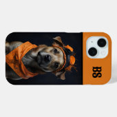 Spooky schattige Halloween hond in Vermomming Case-Mate iPhone Case (Achterkant (horizontaal))