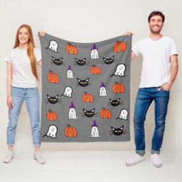Spooky Schattige Halloween Print Fleece Deken