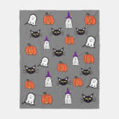 Spooky Schattige Halloween Print Fleece Deken (Voorkant)