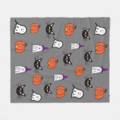 Spooky Schattige Halloween Print Fleece Deken (Voorkant (Horizontaal))