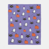 Spooky Schattige Halloween Print Fleece Deken (Voorkant)