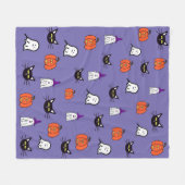 Spooky Schattige Halloween Print Fleece Deken (Voorkant (Horizontaal))