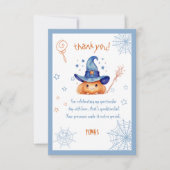 Spooky Schattige Halloween Verjaardagsjongen Bedankkaart (Voorkant)