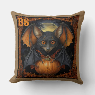 Spooky schattige Halloween vleermuis in vermomming Kussen