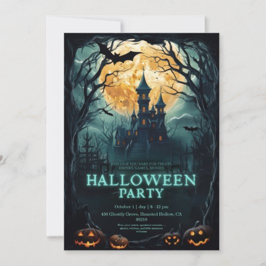 Spooky, Schattige, match vibes Halloween Invitatio Kaart (Voorkant)