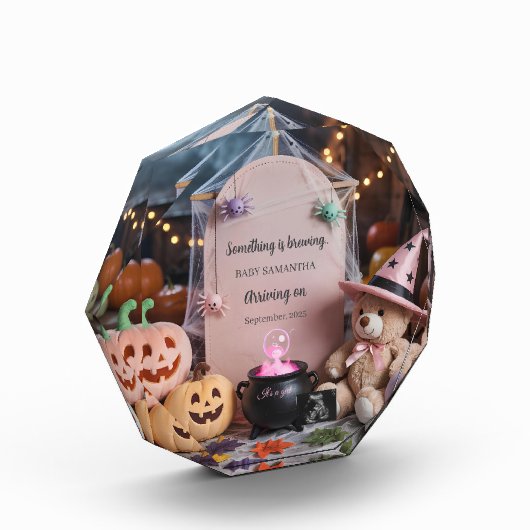 Spooky Schattige Meisje Halloween Zwangerschapsaan Fotoblokken (Links)