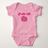 Spooky Schattige roze Halloween pompoen Romper (Voorkant)