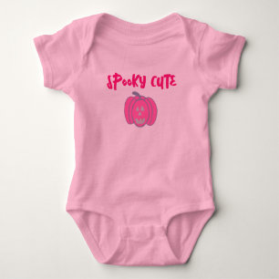 Spooky Schattige roze Halloween pompoen Romper