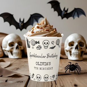 Spooky Schattige Skeleton & Ghost Halloween Verjaa Papieren Bekers