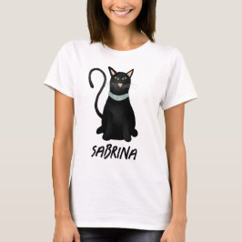 Spooky Schattige zwarte kat Halloween T-shirt