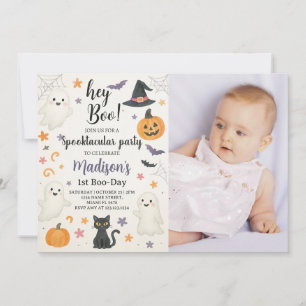 Spooky Schattigee 1e verjaardag uitnodiging   Hey 