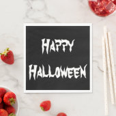 Spooky Schattigee Black Happy Halloween Papier ser Servet (Insitu)