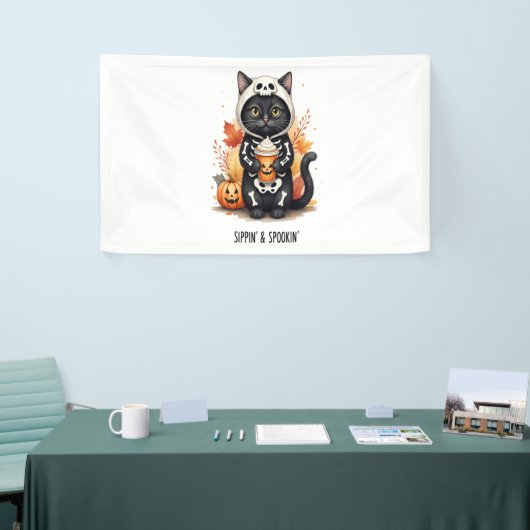 Spooky Schattigee Cat Halloween Spandoek (Beurs)