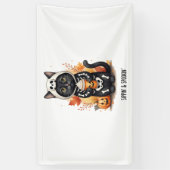 Spooky Schattigee Cat Halloween Spandoek (Verticaal)