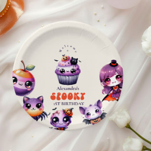 Spooky Schattigee eerste verjaardag Papieren Bordje