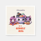 Spooky Schattigee eerste verjaardag Servet (Voorkant)