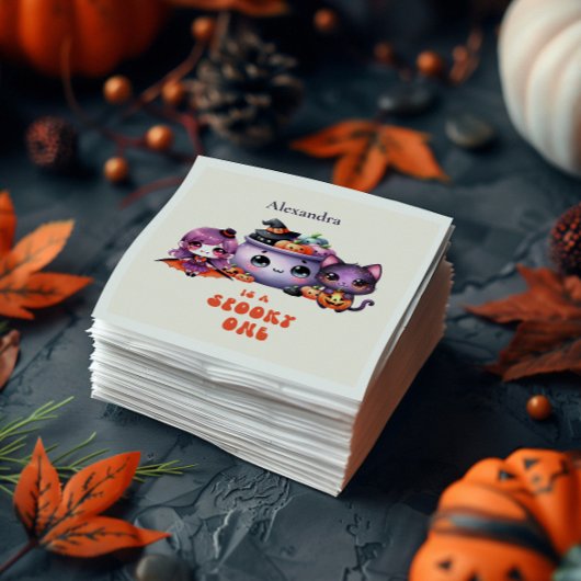 Spooky Schattigee eerste verjaardag Servet