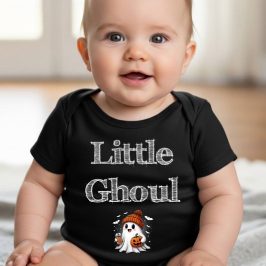 Spooky Schattigee geest en pompoen Halloween Romper