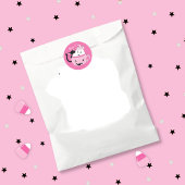 Spooky Schattigee Ghost Black Cat Pink Halloween S Ronde Sticker