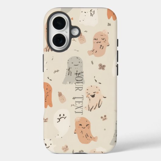 Spooky Schattigee Ghost Halloween Custom iPhone 16 Case-Mate iPhone Case (Achterkant)