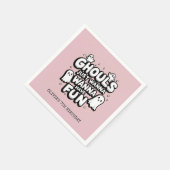 Spooky Schattigee Ghost Halloween Verjaardag Servet (Hoek)