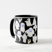 Spooky Schattigee Ghost Illustration Pattern - Hal Mok (Voorkant links)
