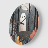 Spooky Schattigee Ghost Nursery Halloween Clock Grote Klok (Hoek)