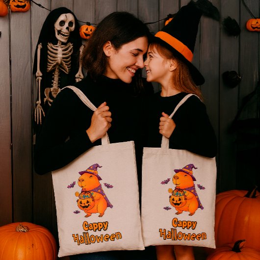Spooky Schattigee Gift Funny Cappy Halloween Capyb Tote Bag