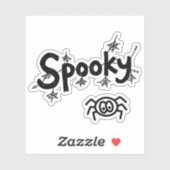 Spooky Schattigee Halloween Doodle Sticker (Vel)