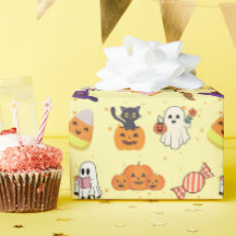 Spooky-Schattigee Halloween Fun Wrapping Paper