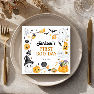 Spooky Schattigee Halloween Ghost Verjaardagsfeest Servet