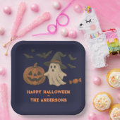 Spooky Schattigee Halloween - Ghosts, Bats & Snoep Papieren Bordje (Feest)
