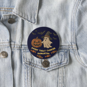 Spooky Schattigee Halloween - Ghosts, Bats & Snoep Ronde Button 7,6 Cm