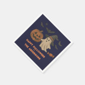 Spooky Schattigee Halloween - Ghosts, Bats & Snoep Servet (Hoek)