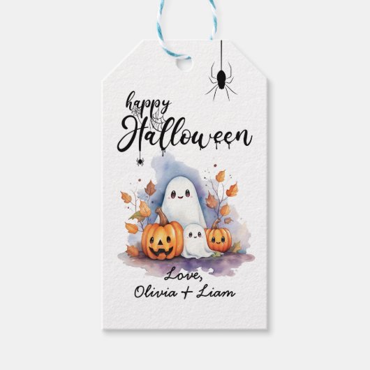 Spooky Schattigee  Halloween Gift Label Cadeaulabel (Voorkant)