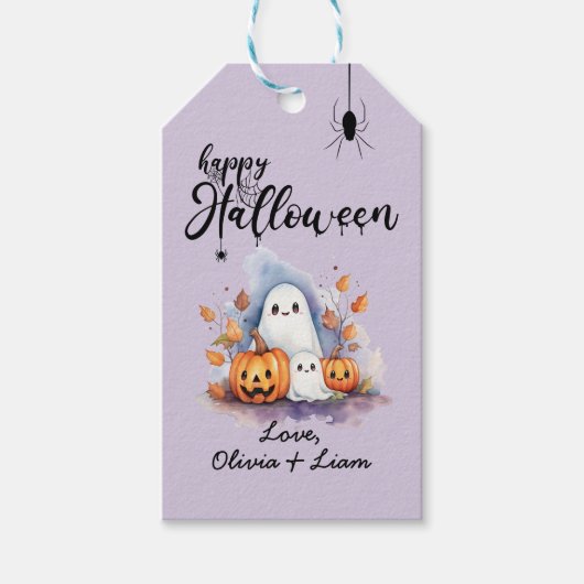 Spooky Schattigee  Halloween Gift Label Cadeaulabel (Voorkant)