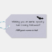 Spooky Schattigee  Halloween Gift Label Cadeaulabel (Achterkant Horizontaal)