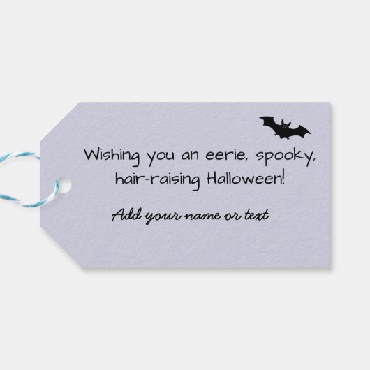 Spooky Schattigee  Halloween Gift Label Cadeaulabel (Achterkant Horizontaal)