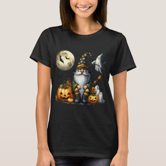 Spooky Schattigee Halloween Gnome 🎃 T-shirt (Voorkant)