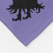 Spooky Schattigee Halloween Icon Paarse Fleece Dek (Hoek)