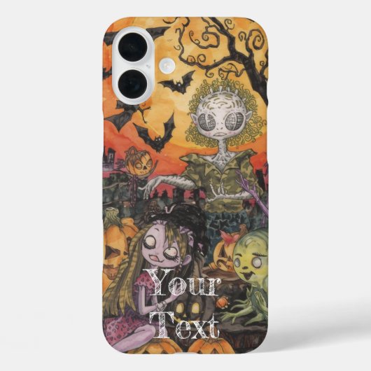 Spooky Schattigee Halloween iPhone 16 Plus Hoesje. Case-Mate iPhone Case (Achterkant)