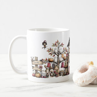 Spooky Schattigee Halloween Mok, Kawaii Ghost & Pu Koffiemok