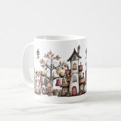 Spooky Schattigee Halloween Mok, Kawaii Ghost & Pu Koffiemok (Voorkant links)