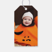 Spooky Schattigee  Halloween Photo Gift Label Cadeaulabel (Achterkant)
