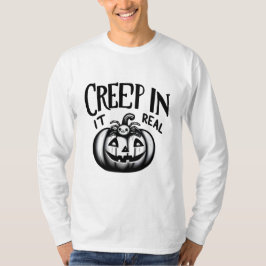 Spooky Schattigee Halloween pompoen en Spider T-sh T-shirt
