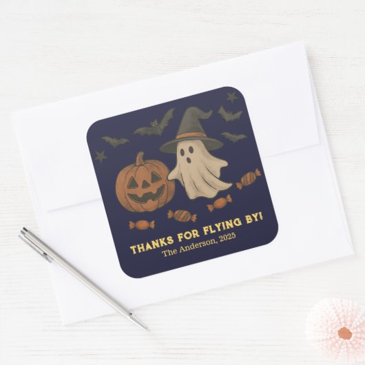 Spooky Schattigee Halloween Sticker - Boos, Bats & (Envelop)