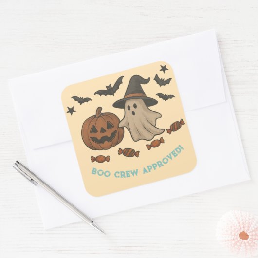 Spooky Schattigee Halloween Sticker - Boos, Bats & (Envelop)
