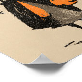 Spooky Schattigee heks meisje retro Halloween kwek Poster (Hoek)