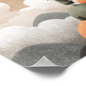 Spooky Schattigee heks Waterverf Halloween Nursery Poster (Hoek)